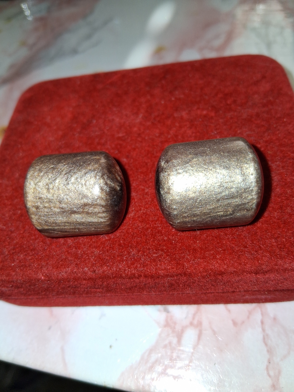 Source Unknown Gold-Tone Chunky Barrel Clip Earrings